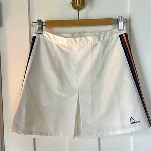 HEAD White Tennis Skirt Rainbow Side Stripe Lined Athletic Size 6